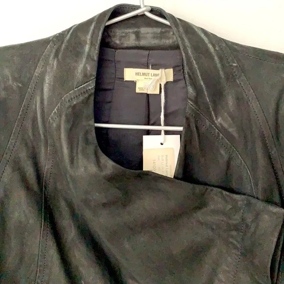 Helmut Lang Anaconda Black Distressed 100% Lambskin Jacket Blazer NWT Vintage